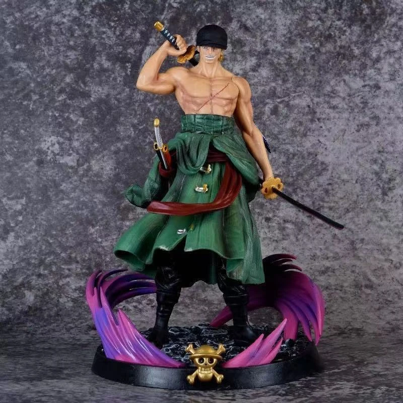 海贼王中号梦幻索隆三刀流双头雕可手办