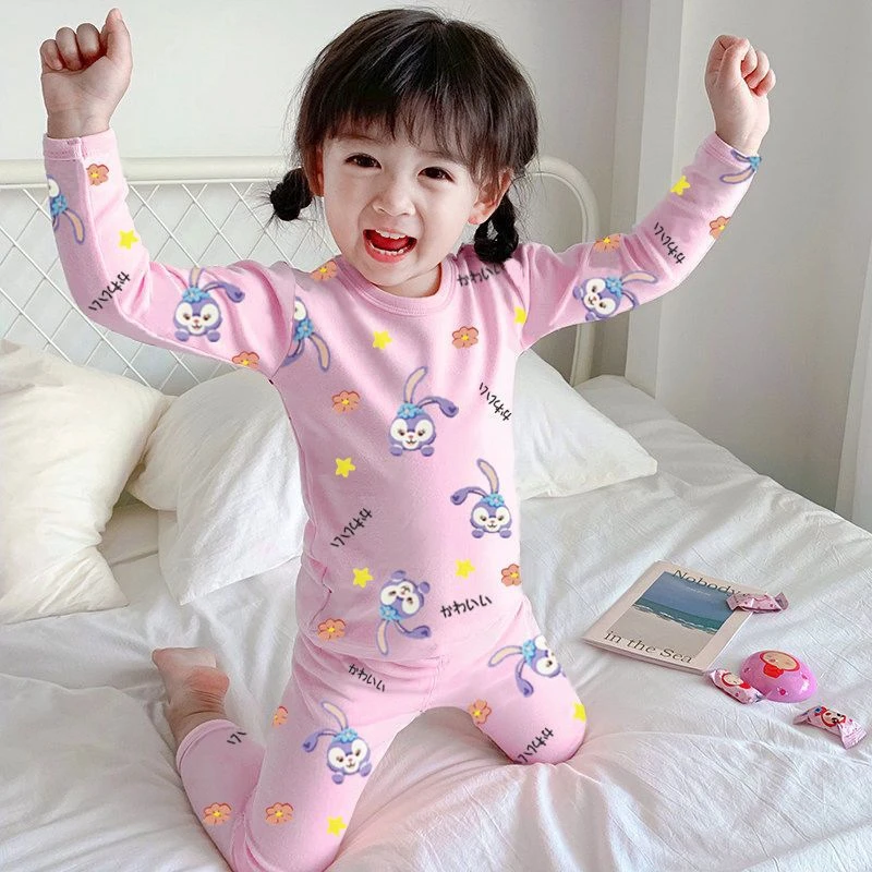 儿童内衣套装春秋女童秋衣秋裤保暖宝宝线衣线裤空调服两件套睡衣