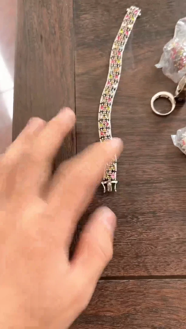 【闪购商品】碧玺/未镶嵌碧玺银镶手链
