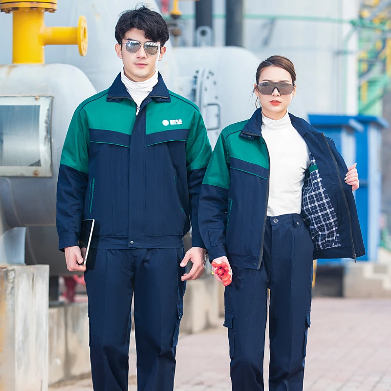 国家电网工作服套装男秋冬纯棉加厚上衣电工电焊双层电力劳保服装