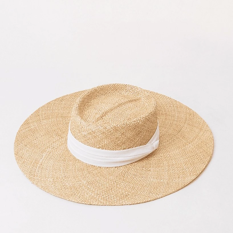 韩版春夏新款平顶大檐宝草草帽户外旅游遮阳沙滩平顶帽网红潮