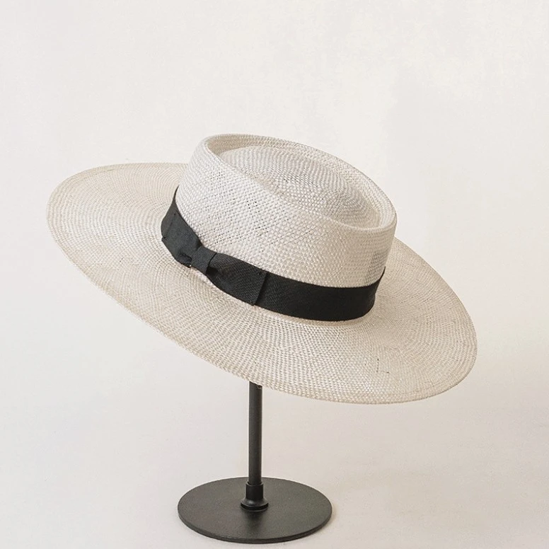 春夏新款高颜值蝴蝶结大檐剑麻草帽户外逛街沙滩遮阳旅游草帽潮