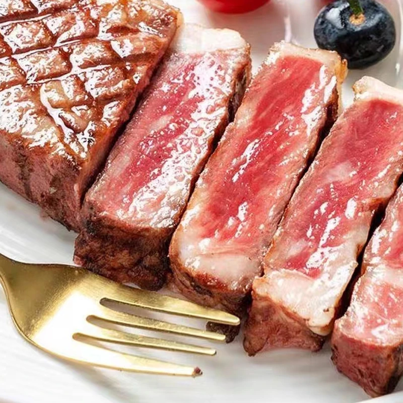 牛排原肉整切西冷130g/片套餐牛扒静腌调理冷冻生鲜牛肉