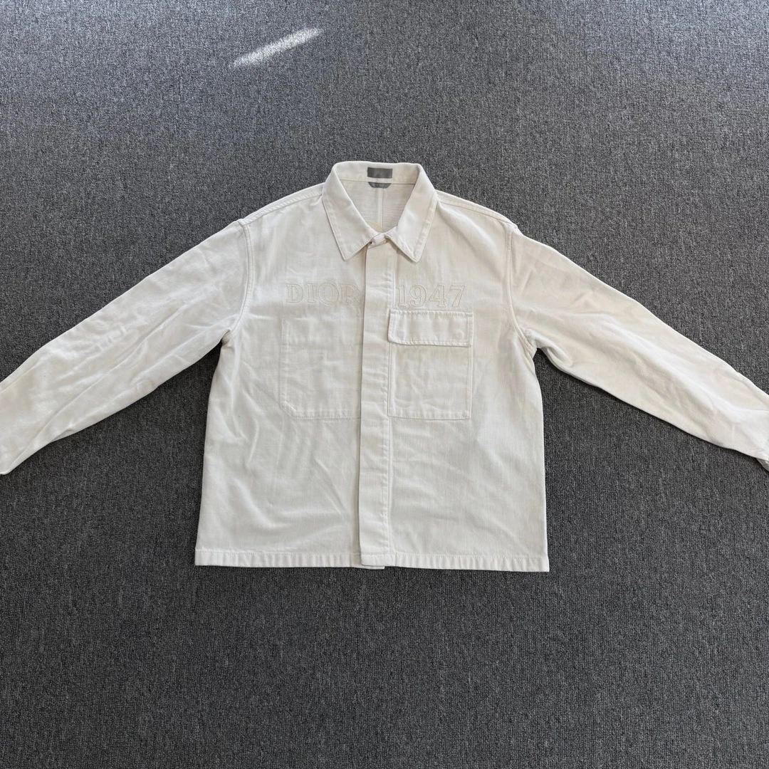 Dior / 迪奥 白色刺绣logo牛仔外套/48码/Sw23837