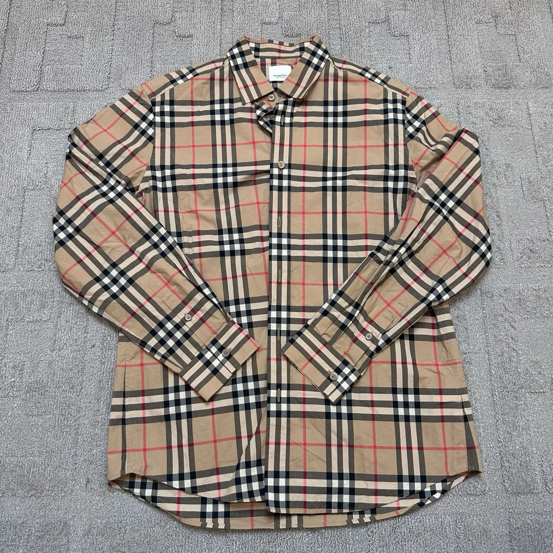 Burberry博柏利/经典格纹衬衫/公价3500/尺码L/99新/0354