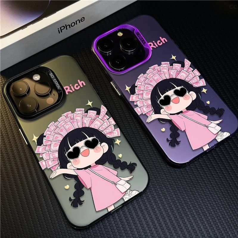 簪花女孩苹果16promax手机壳防摔14适用15高级感iphone13保护壳12