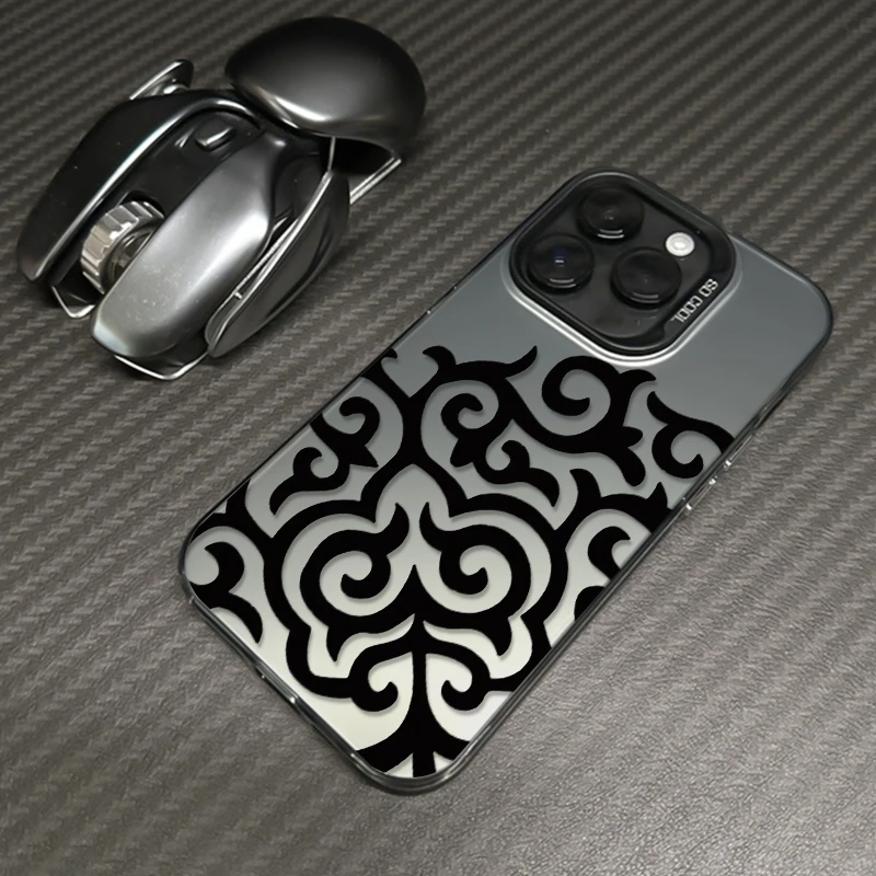 图纹苹果16/15手机壳男女款适用iphone14/12小众11oppo外壳