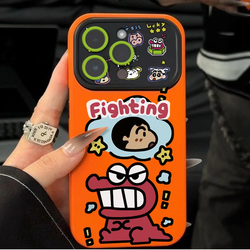 怪兽小新大视窗苹果13手机壳iphone14pro/xsmax全包12保护镜头11