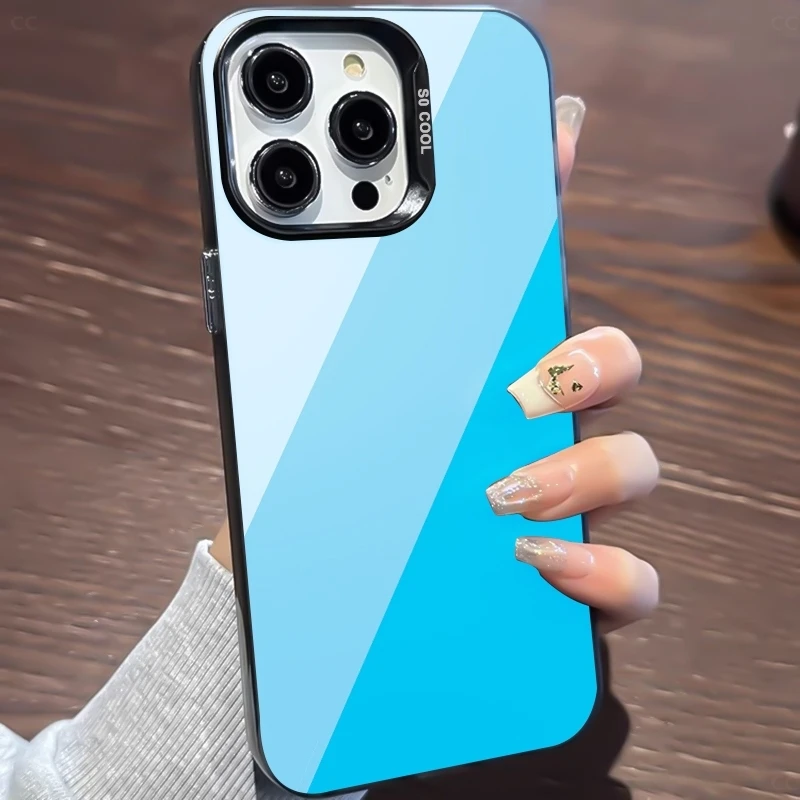 蓝色苹果16pro/15手机壳适用iphone14promax/12/13小众外壳11
