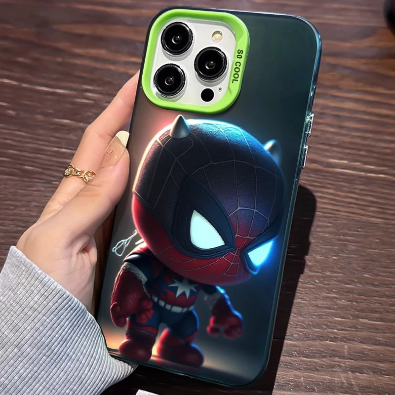 Q版蜘蛛侠苹果14promax手机壳网红iphone13pro漫威12plus/11软壳