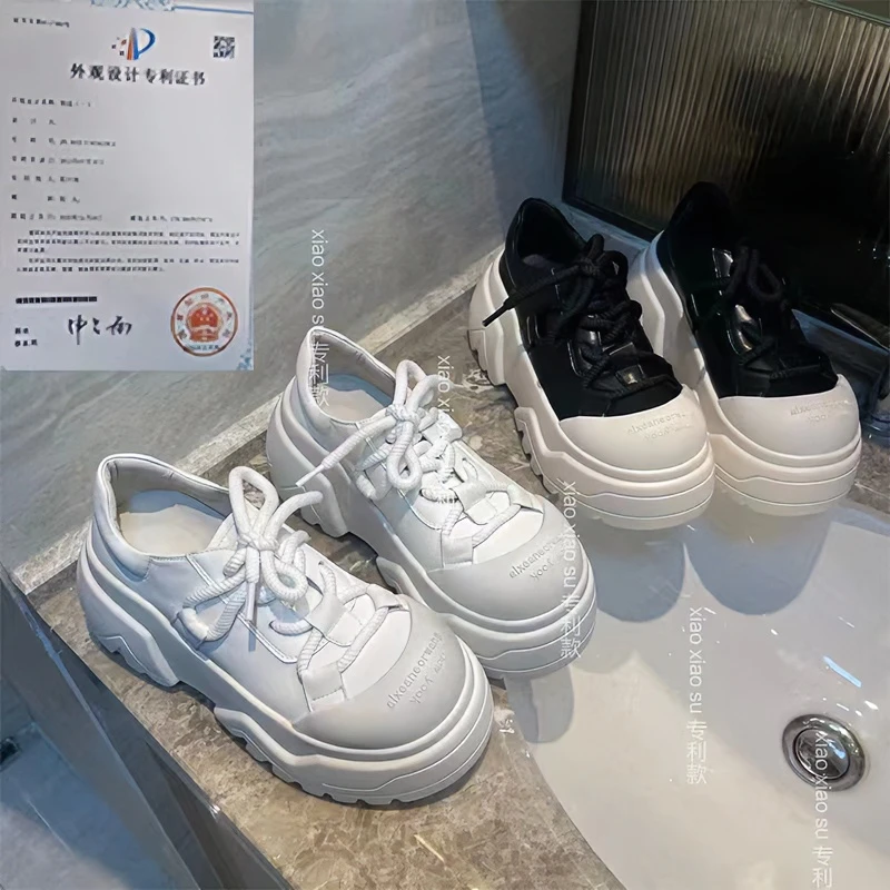 【HeiPa】安暖家 ins潮走秀厚底休闲板鞋运动百搭复古XDXW01