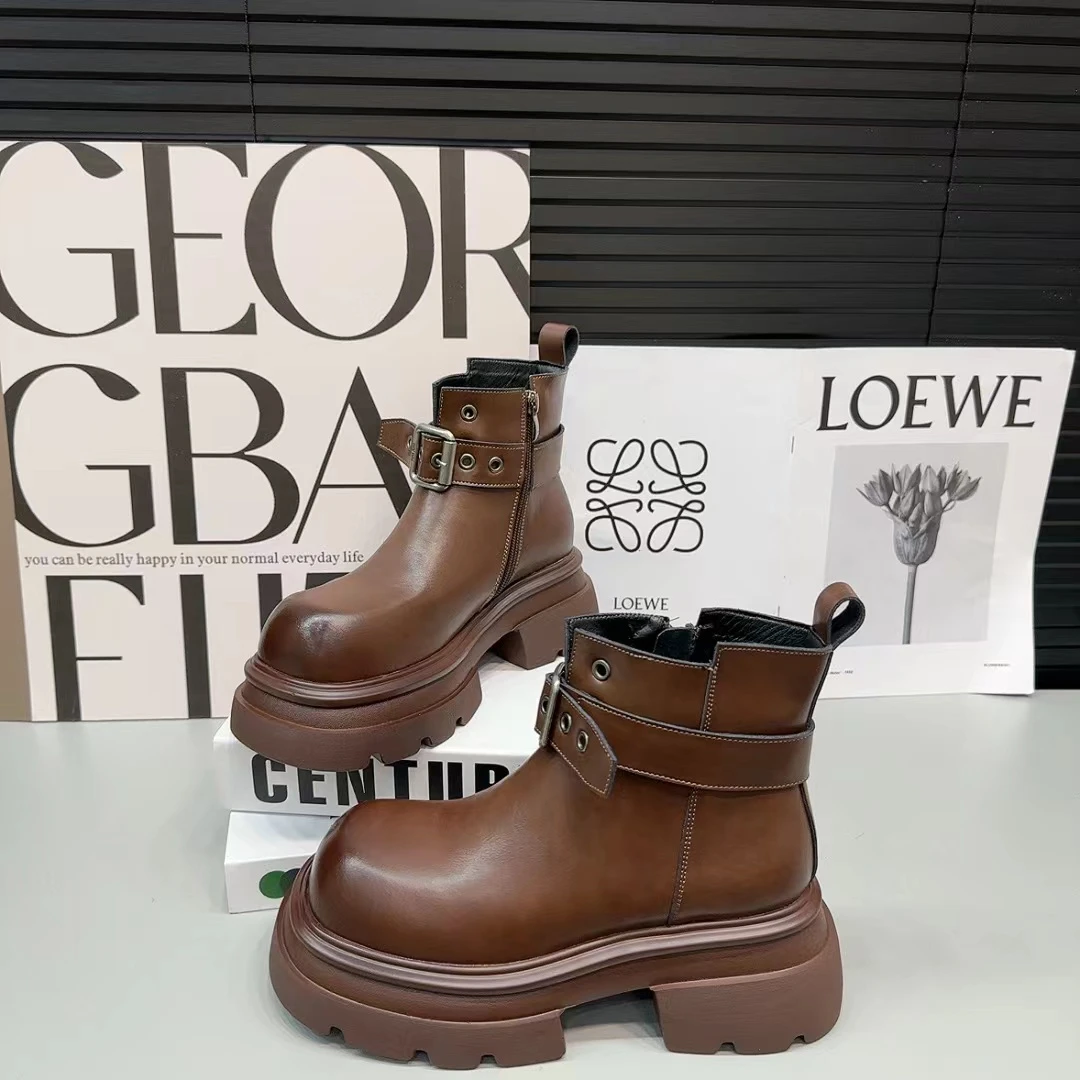 广州安暖家秋季穿新款厚底带时尚韩版靴子女款