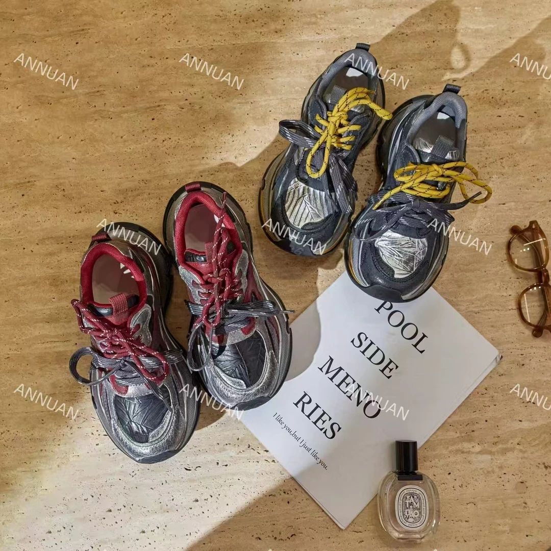 【HeiPa】安暖家【黑悟空】新款走秀休闲透气平底低帮老爹鞋女百