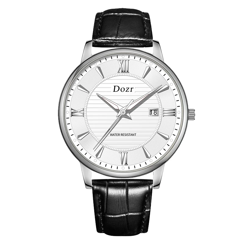 【13-专柜正品】--DOZR爵士系列-夜光防水经典百搭时尚商务潮男表