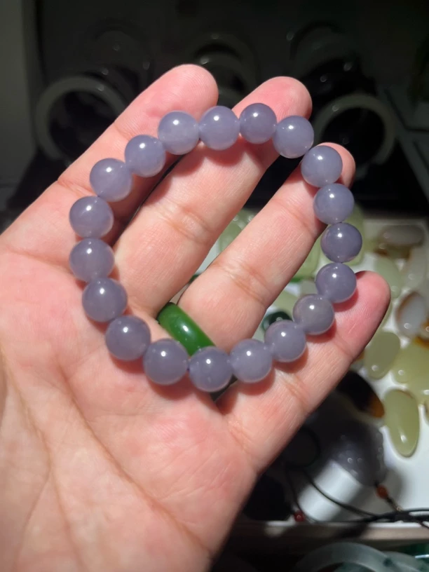 403粉丝专属 10mm烟紫色链子手工定制 拍一发一