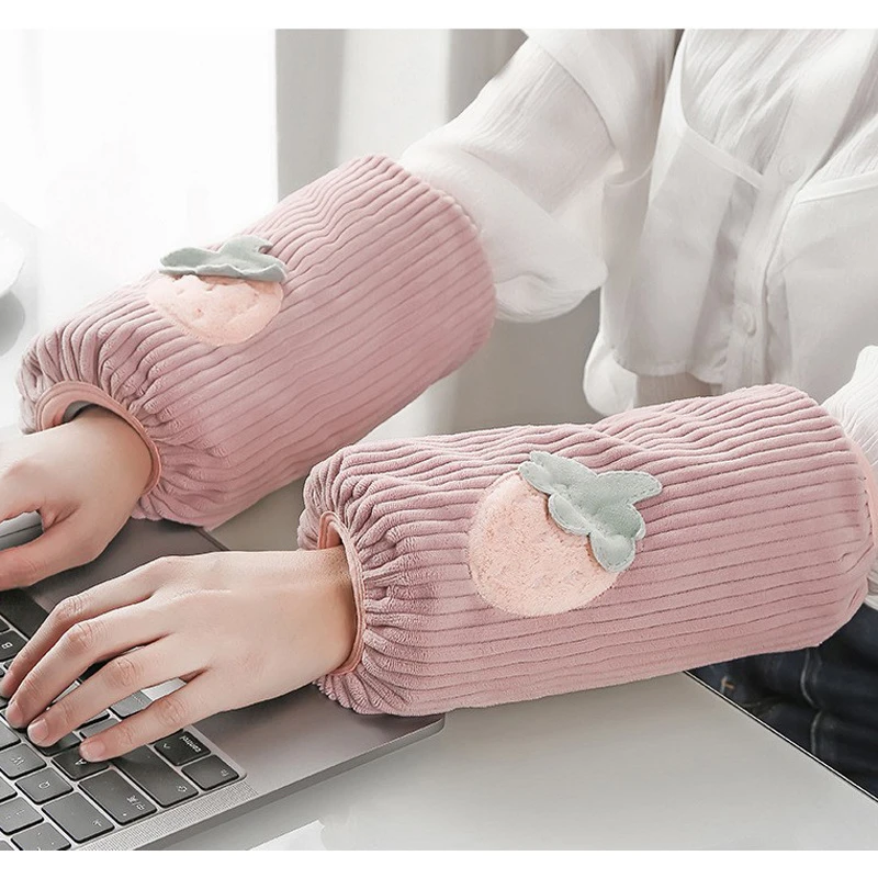 袖套女长款秋冬工作羽绒服防脏护袖秋冬季可爱袖头办公室成人套袖