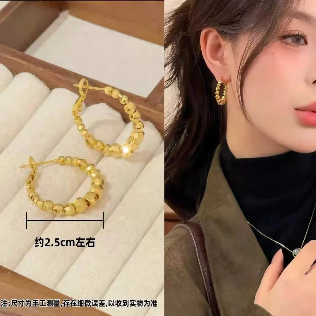 铜合金耳饰 新款时尚精美【小方糖耳扣】女款气质经典潮流百搭饰品