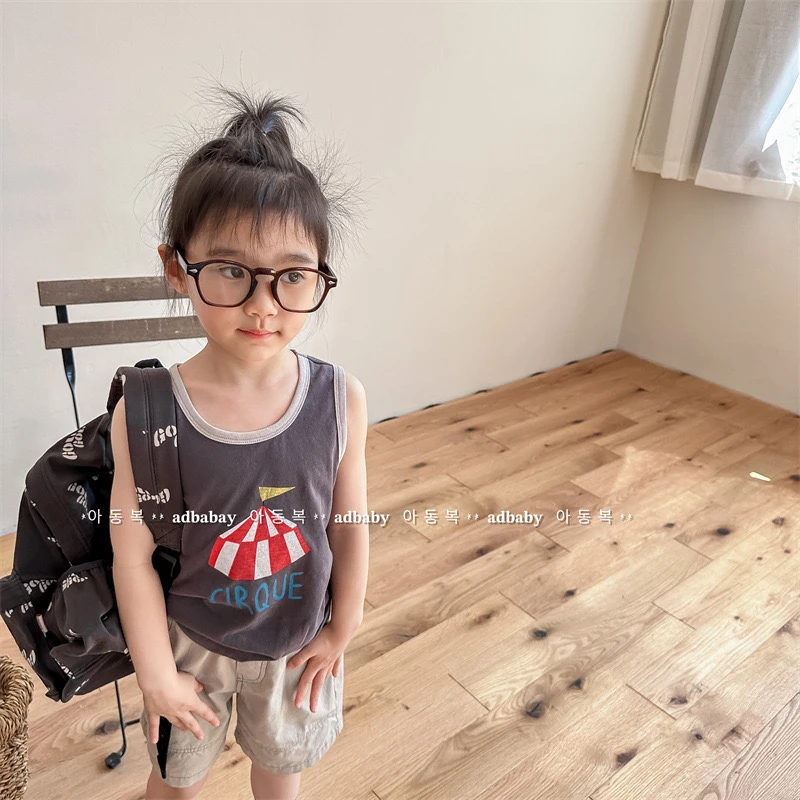 童装2024夏季新品 女童韩版无袖T恤背心儿童打底衫