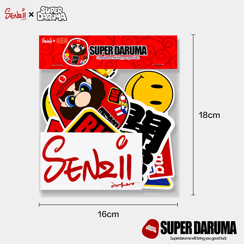 【现货】SENZII千記商行x财神院子开运贴纸套装行李箱潮牌贴纸装饰