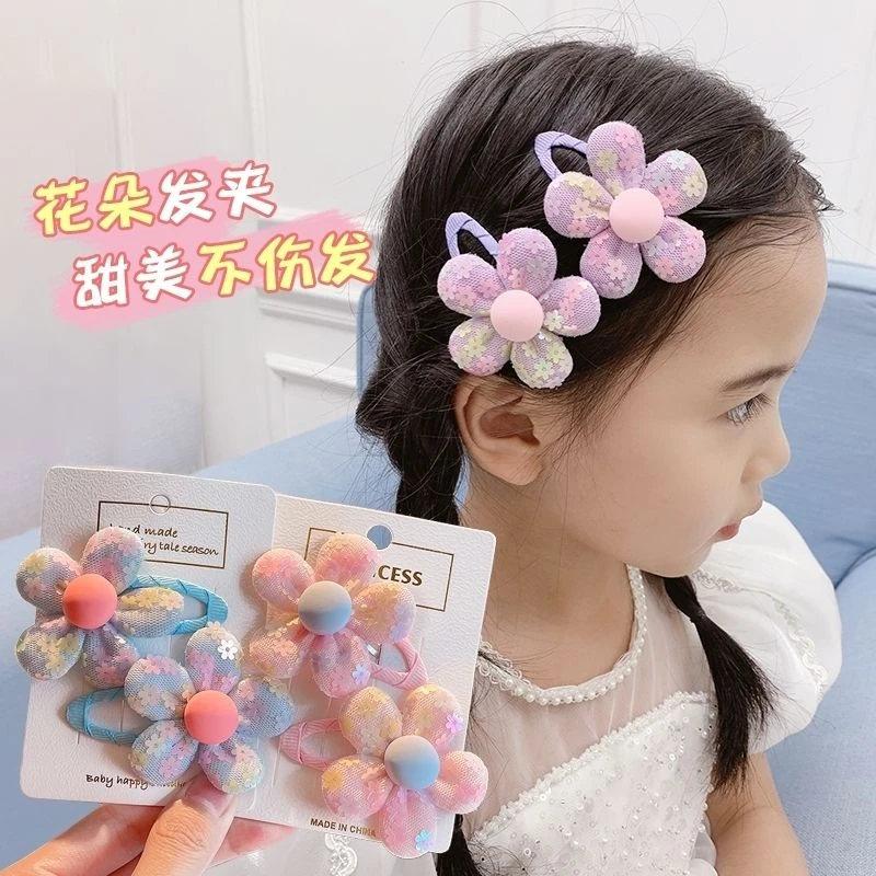 新款儿童花朵发夹可爱发卡女童bb夹韩版女孩碎发侧夹子头饰发饰文