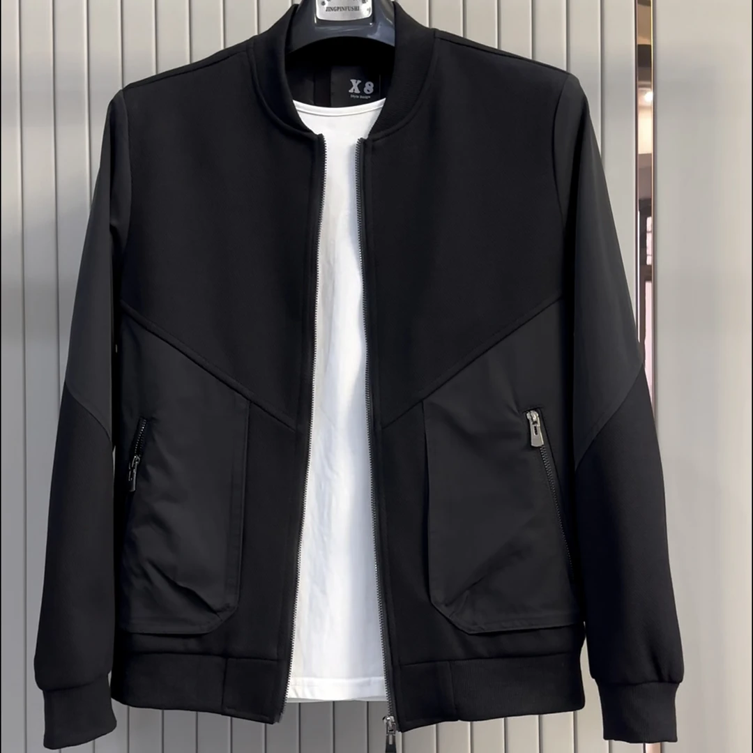 运动宽松潮流秋季棒球领夹克休闲男秋冬春秋时尚百搭休闲男外套