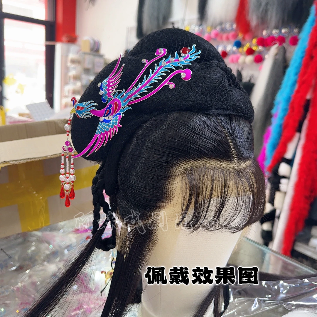 阿妹戏剧汉服发饰戏曲越剧粤剧花旦小姐丫鬟点綢偏凤发饰