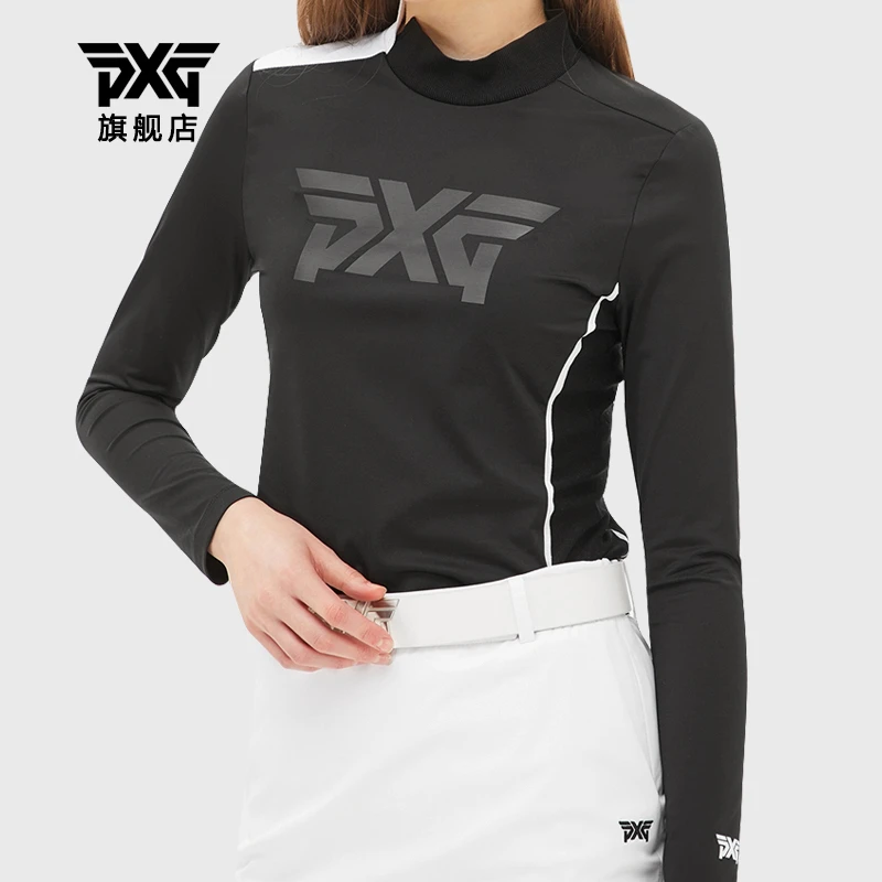 PXG高尔夫服装女士长袖T恤运动打底衫衣golf时尚修身显瘦舒适上衣