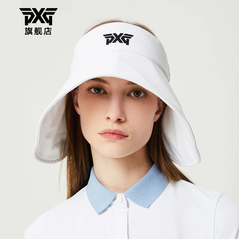 PXG高尔夫女士无顶帽夏季遮阳防晒大帽檐golf运动舒适透气渔夫帽