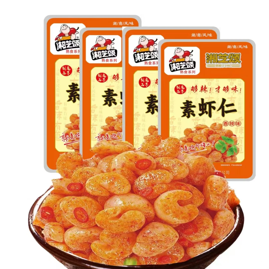 素虾仁湘芝颂香辣爆辣劲魔芋湖南特产休闲零食麻辣小吃即食