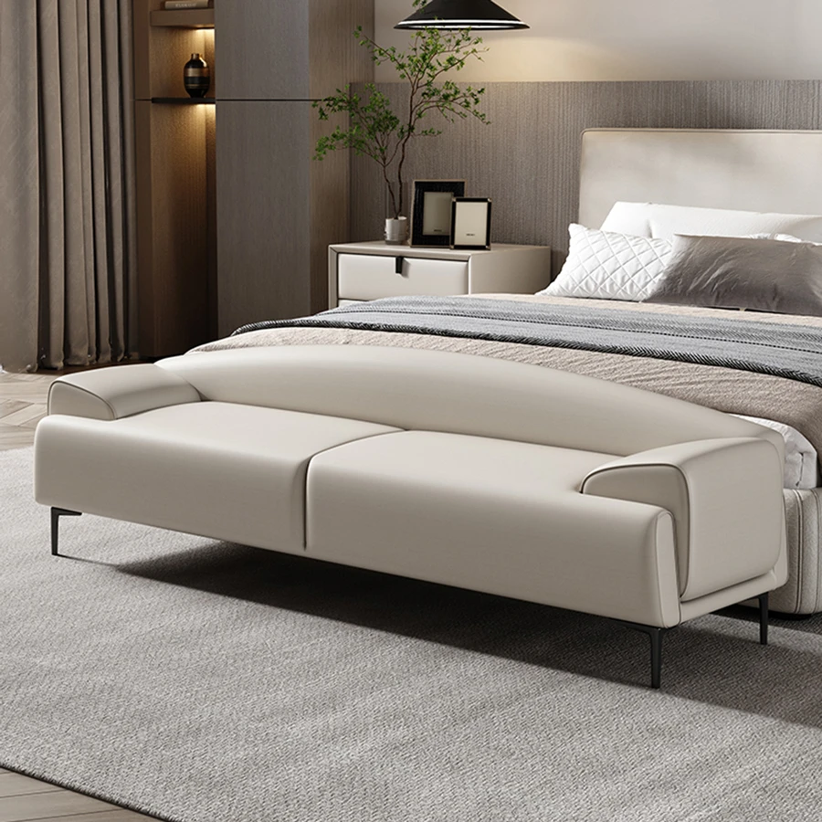 床尾凳卧室长条凳轻奢风极简床前凳简约现代换鞋凳家用门口衣帽间