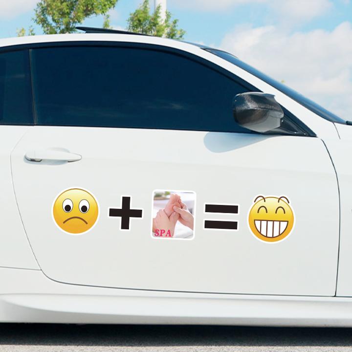 网红车贴汽车创意表情包养生SPA啤酒搞笑车贴后挡玻璃天窗车贴纸
