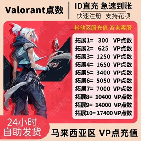 【支持月付】valorant瓦罗兰特马来西亚代充vp点数充值无畏契约港服