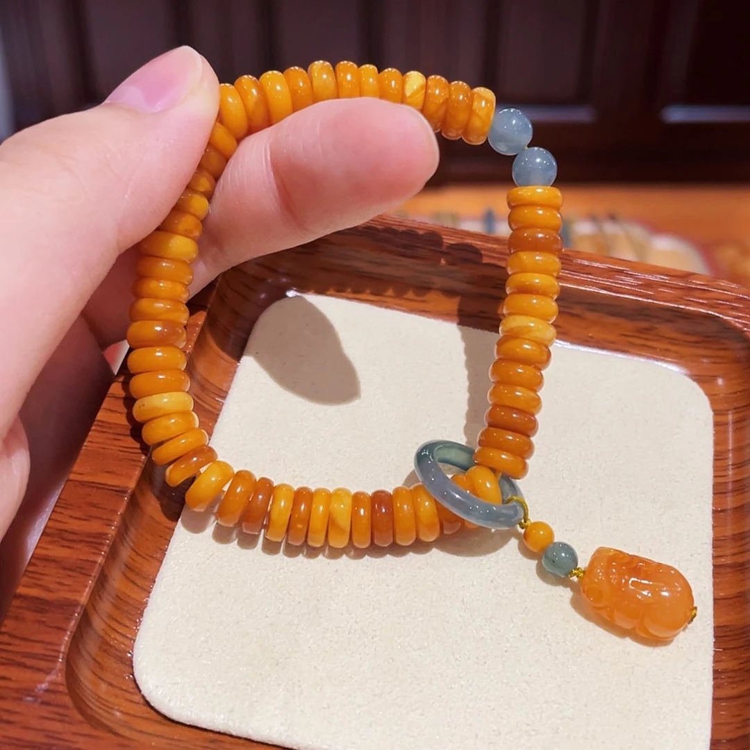 【闪购商品】蜜蜡手链未镶嵌手穿