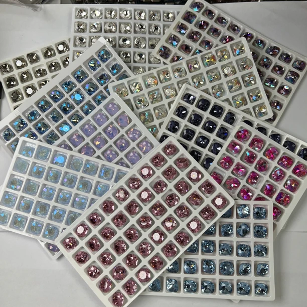 诗文家高品K9方钻彩色肥方23色自选包邮粉色美甲钻蓝色超闪多色