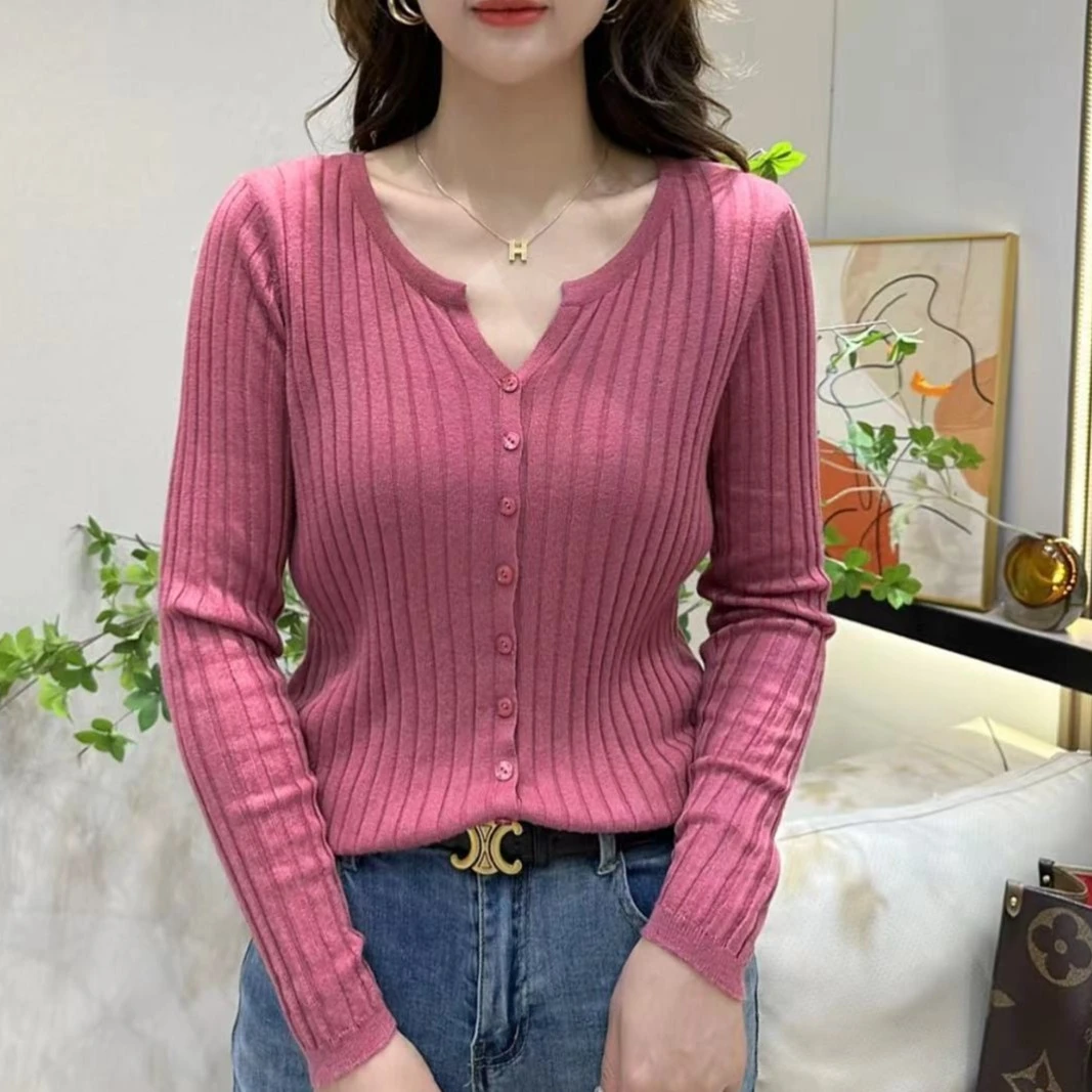 2025春秋新款百搭针织开衫外套女款披肩外搭打底洋气外穿毛衣上衣
