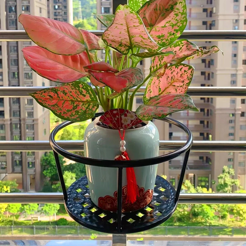 营举【粉丝福利】阳台栏杆铁艺花架悬挂花盆架窗台护栏绿萝多肉架子