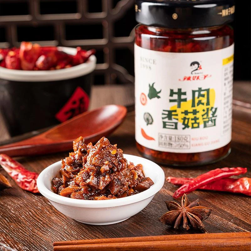 lameizi/辣妹子牛肉香菇酱（玻璃瓶）180g*1