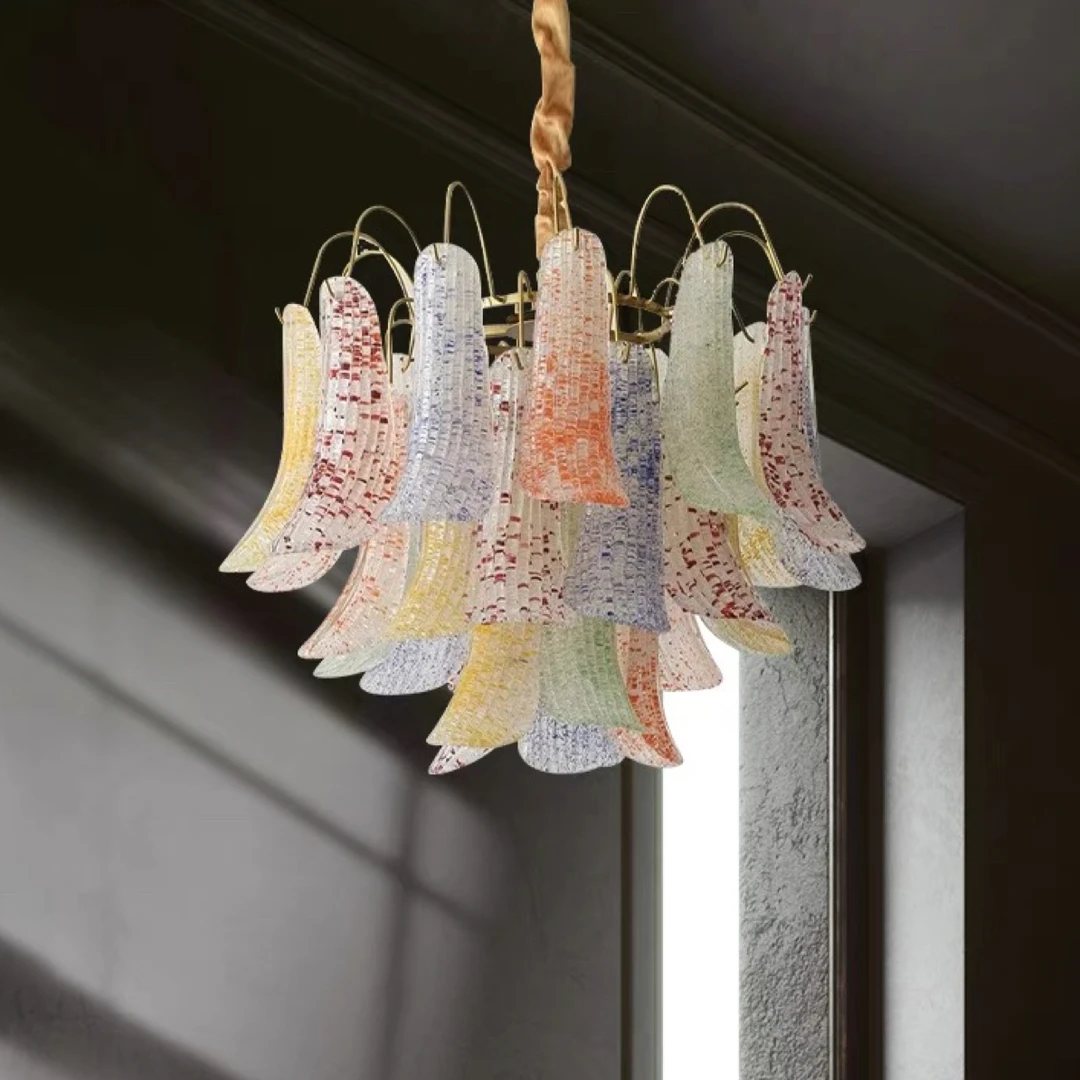 【美洛斯奇】美式复古卧室灯手工马蹄五色玻璃浪漫温馨轻奢餐厅灯具