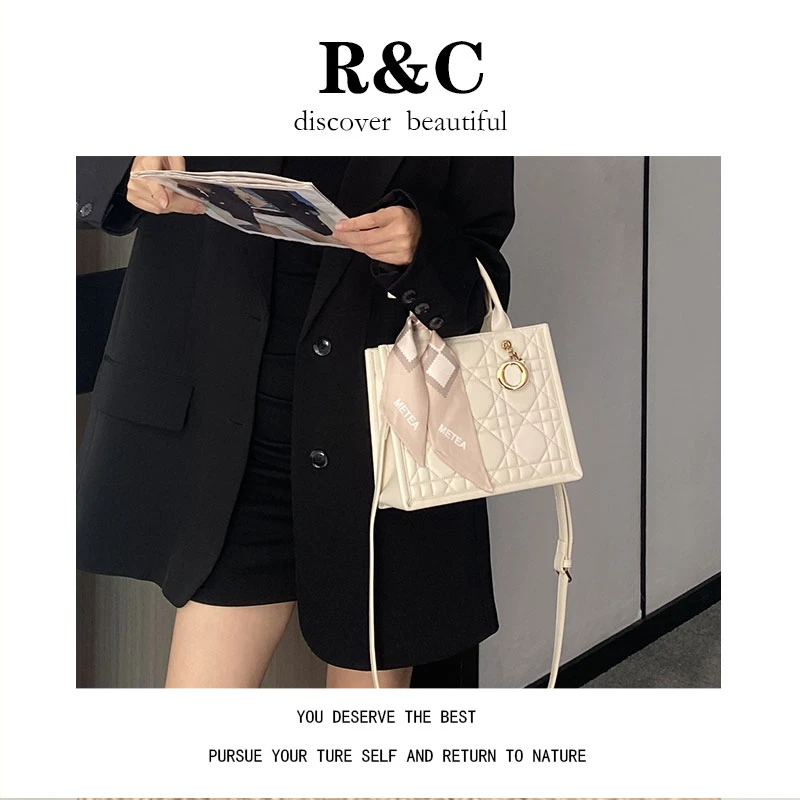 【R&C】戴妃包24新款双肩包软皮真皮高档斜跨单肩包百搭休闲流行
