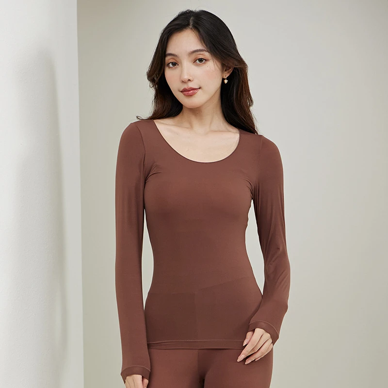 门店99！2023超薄秋冬玻尿酸美肤衣长袖无痕超薄紧身保暖养肤衣