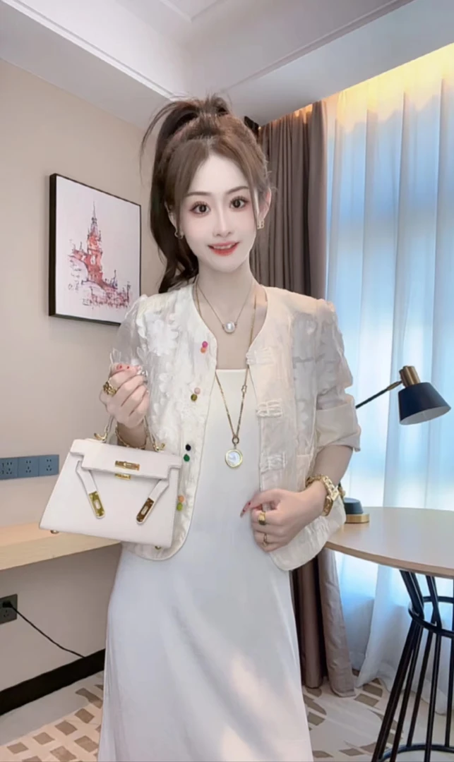 【繁花】渐变丁达尔穿搭烫钻春夏季不挑人新中式国风上衣女刺绣防晒