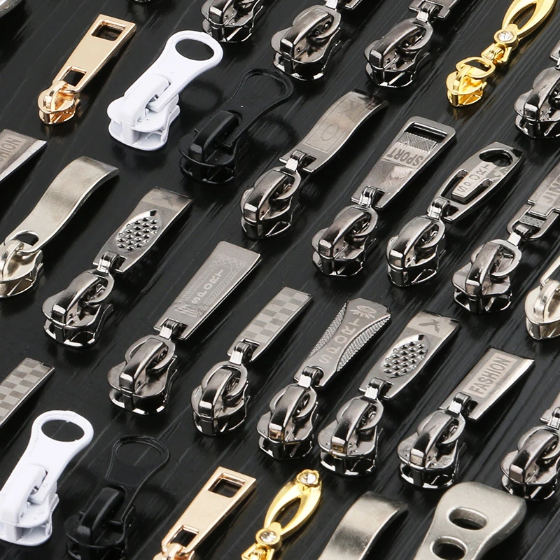 拉链配件被套书包拉锁头衣服通用5号万能金属小拉链头3号8号拉头