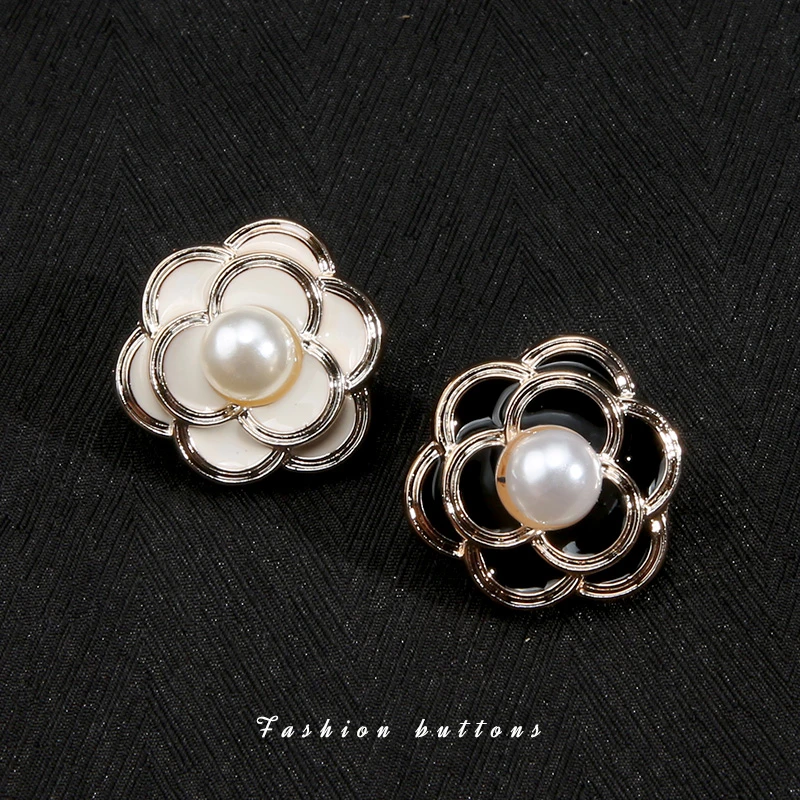 珍珠扣子女衣服小香风百搭装饰纽扣高档西装外套毛衣服装辅料钮扣