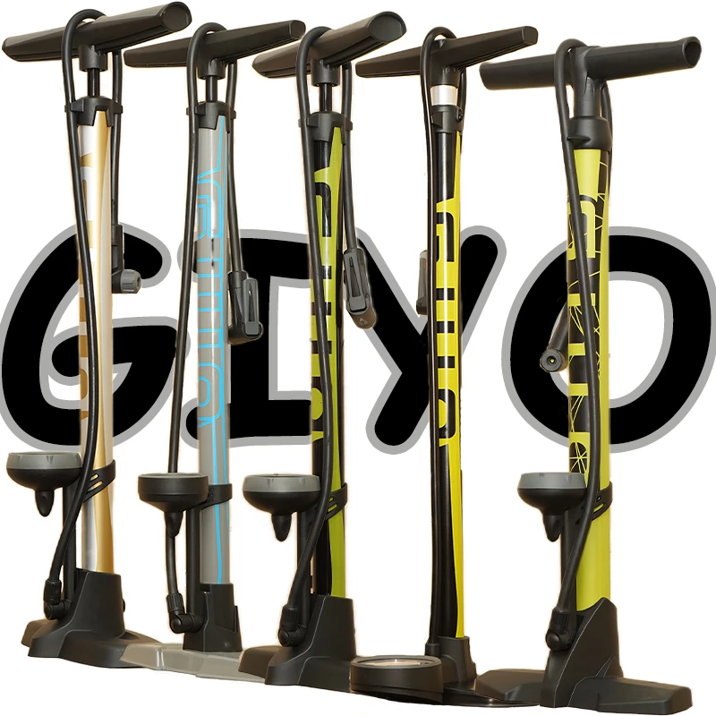 GIYO/集优台湾公路山地自行车家用高压专用打气筒超强落地气压表