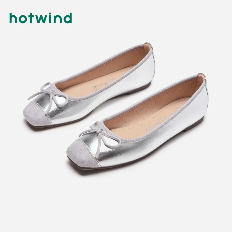 热风2024年春季新款女士时尚软底休闲鞋H07W4103百搭低跟