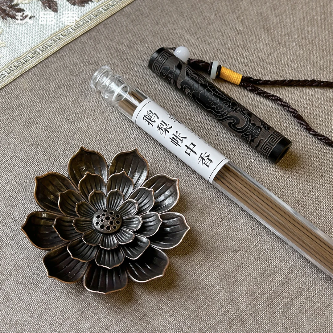 10g鹅梨香家居线香21cm沉香檀香合香天然香薰(送莲花香盘+火折子)