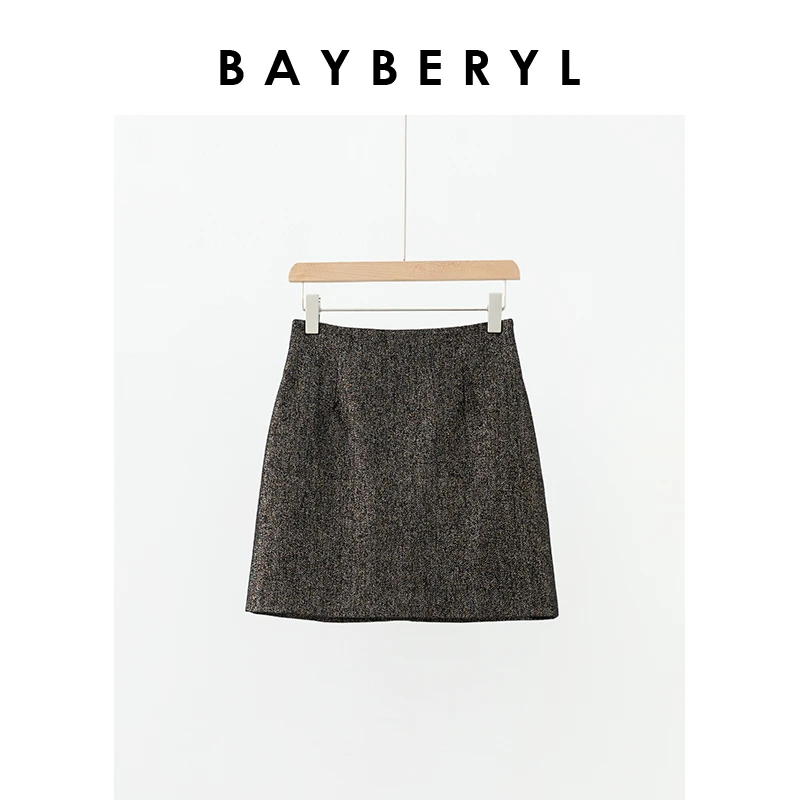 BAYBERYL老贝鎏金时代*亮晶晶闪气质氛围秋半身裙YQ4H0203-9/12