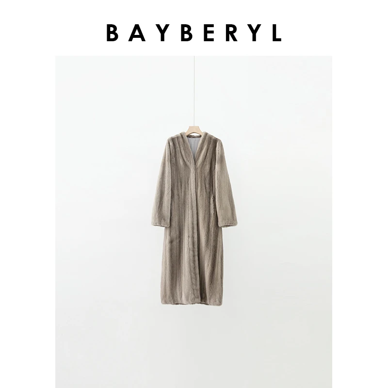 老贝典藏银蓝*水水长款开叉开襟轻奢外套PY4H1723