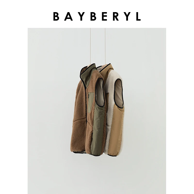 Z6-BAYBERYL老贝探险家*户外毛绒拼接叠穿时尚秋马甲MJ4H0124