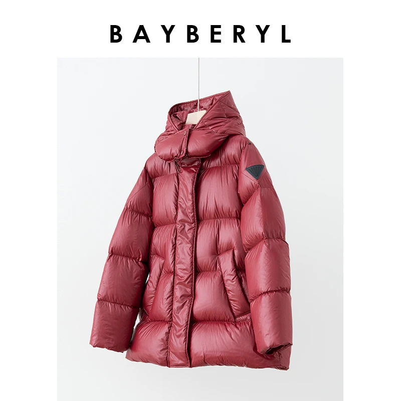 Z6-BAYBERY老贝车厘子*休闲宽松百搭连帽羽绒服YRF3J2804-8/17